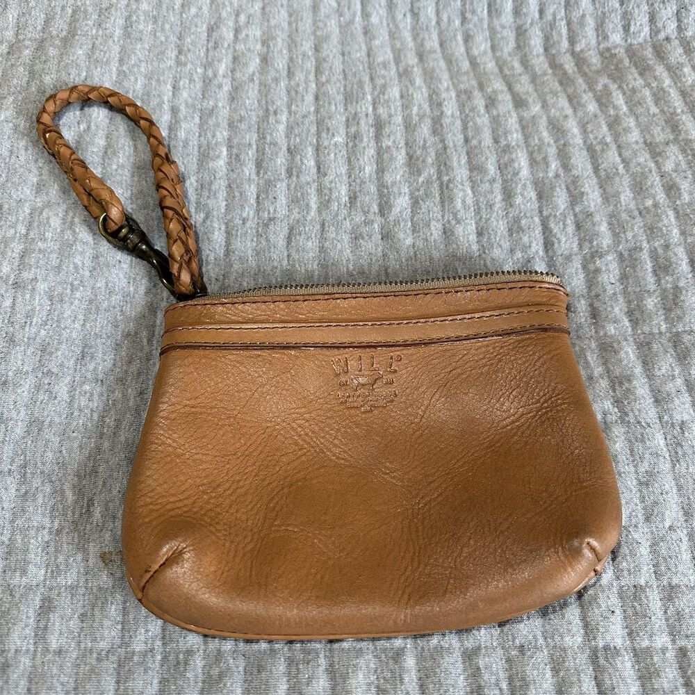 Will Leather Goods Brown Wristlet Braided Strap Festival Boho Cottage Western